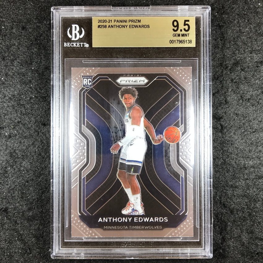 2019-20 Prizm ANTHONY EDWARDS Rookie Base #258 BGS 9.5 (138)