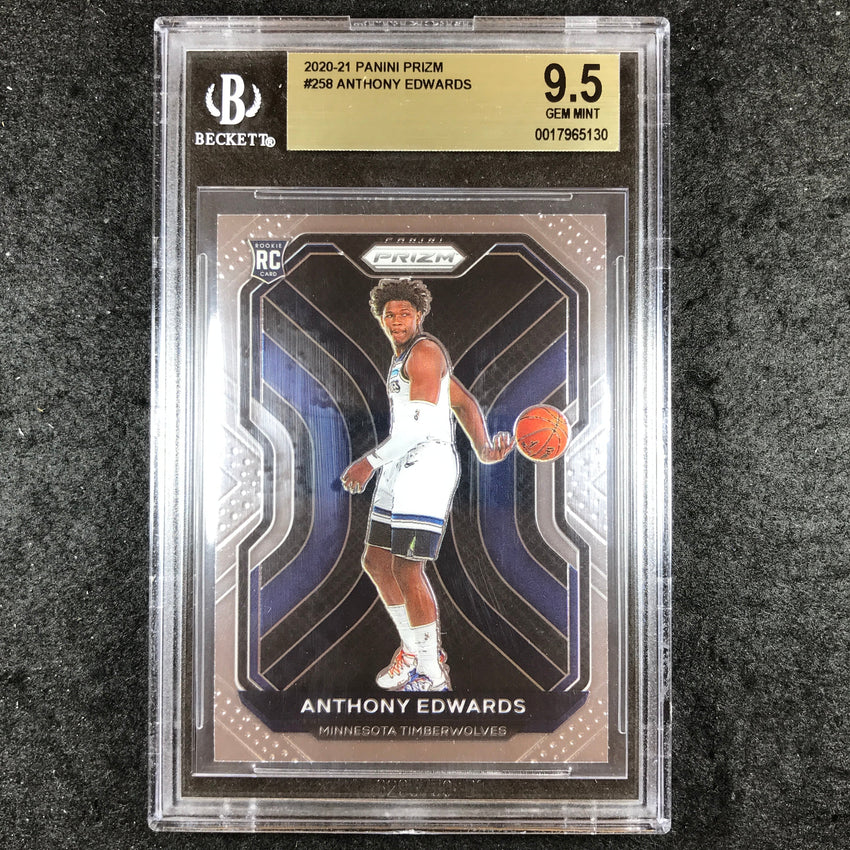 2019-20 Prizm ANTHONY EDWARDS Rookie Base #258 BGS 9.5 (130)