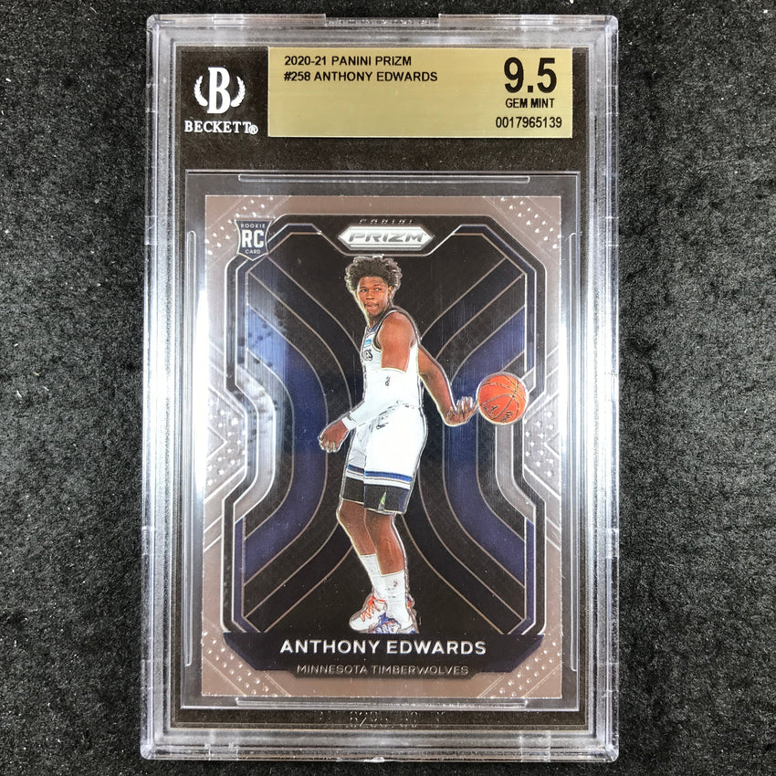 2019-20 Prizm ANTHONY EDWARDS Rookie Base #258 BGS 9.5 (139)