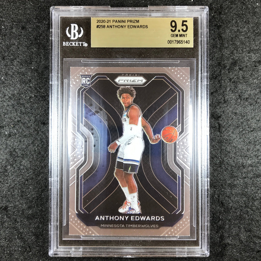 2019-20 Prizm ANTHONY EDWARDS Rookie Base #258 BGS 9.5 (140)