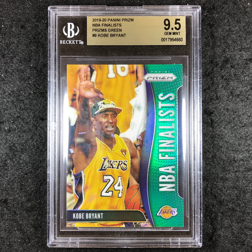 2019-20 Prizm KOBE BRYANT NBA Finalists Green #9 BGS 9.5 (660)