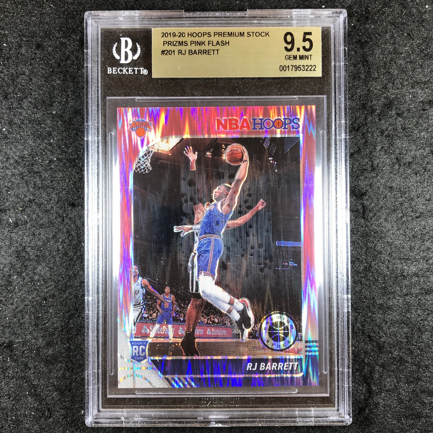 2019-20 Hoops Premium Stock RJ BARRETT Rookie Pink Flash 12/25 BGS 9.5 (222)