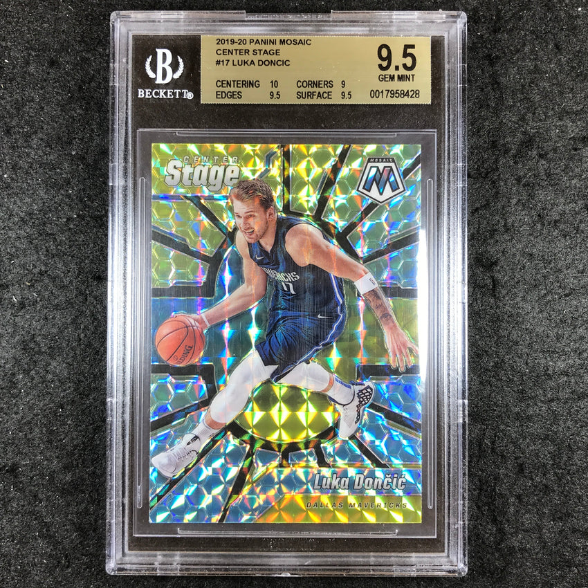 2019-20 Mosaic LUKA DONCIC Center Stage #17 BGS 9.5 (428)
