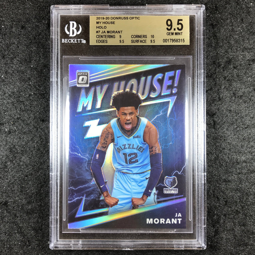 2019-20 Donruss Optic JA MORANT My House Rookie Holo #7 BGS 9.5 (315)