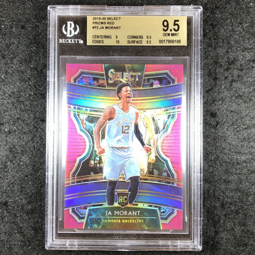 2019-20 Select JA MORANT Rookie Prizms Red 88/199 #72 BGS 9.5 (185)