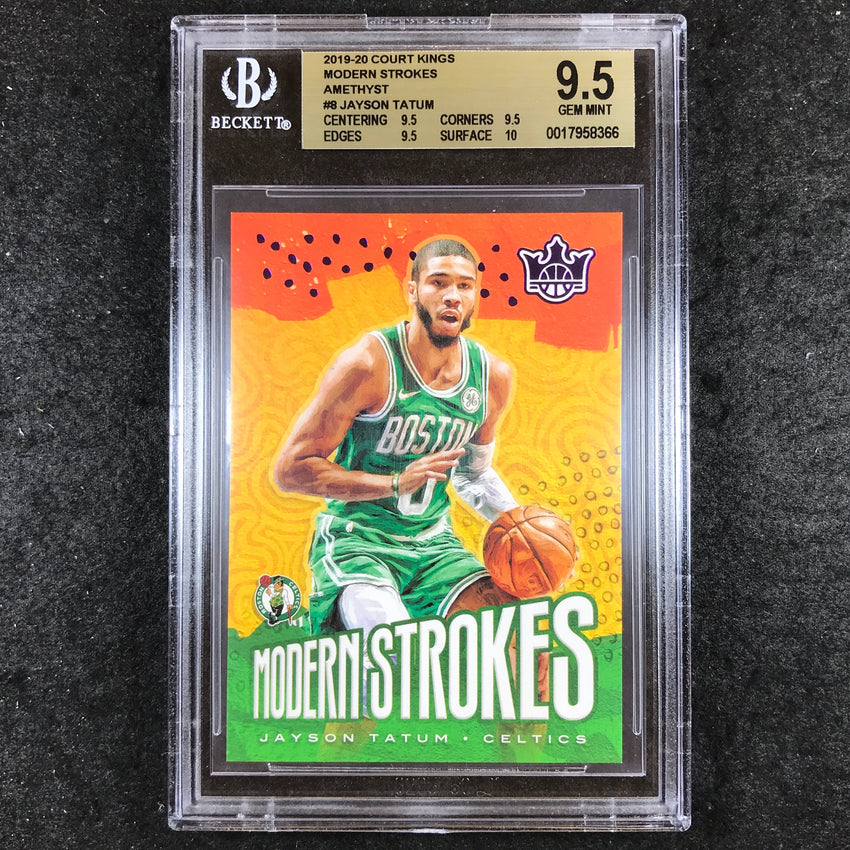2019-20 Court Kings JAYSON TATUM Modern Strokes Amethyst 58/99 #8 BGS 9.5 (366)