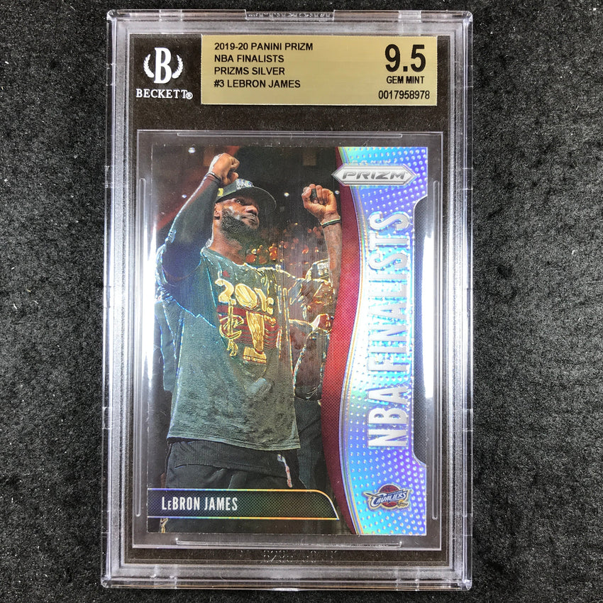 2019-20 Prizm LEBRON JAMES NBA Finalists Silver #3 BGS 9.5 (978)