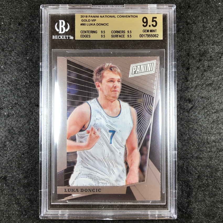 2018-19 Panini National Convention LUKA DONCIC Gold VIP Rookie #90 BGS 9.5 (062)