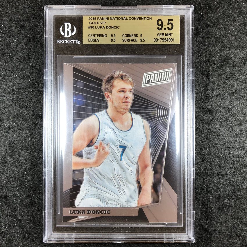 2018-19 Panini National Convention LUKA DONCIC Gold VIP Rookie #90 BGS 9.5 (991)