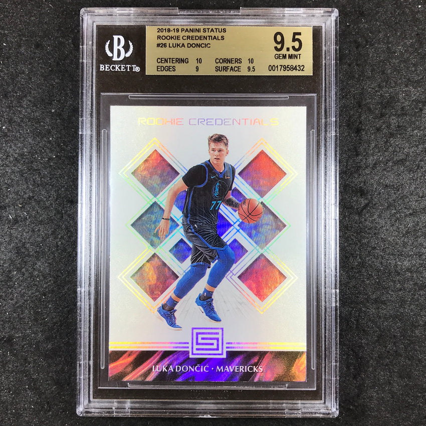 2018-19 Status LUKA DONCIC Rookie Credentials #26 BGS 9.5 (432)