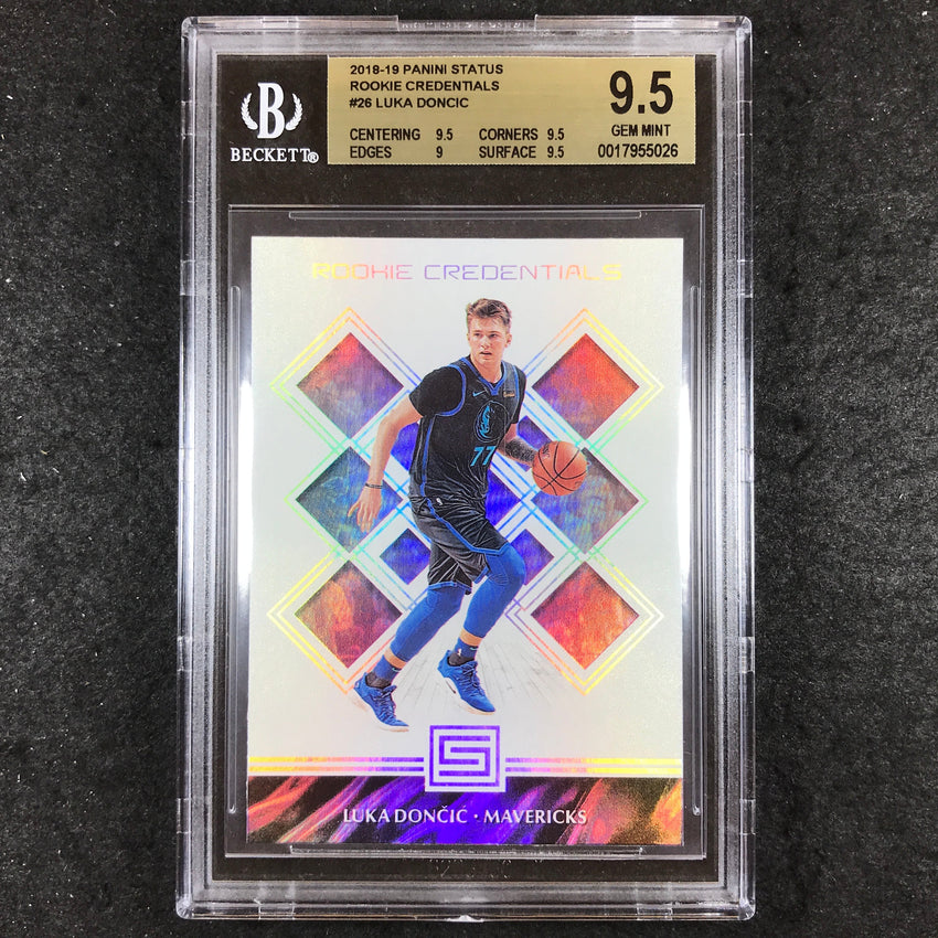 2018-19 Status LUKA DONCIC Rookie Credentials #26 BGS 9.5 (026)