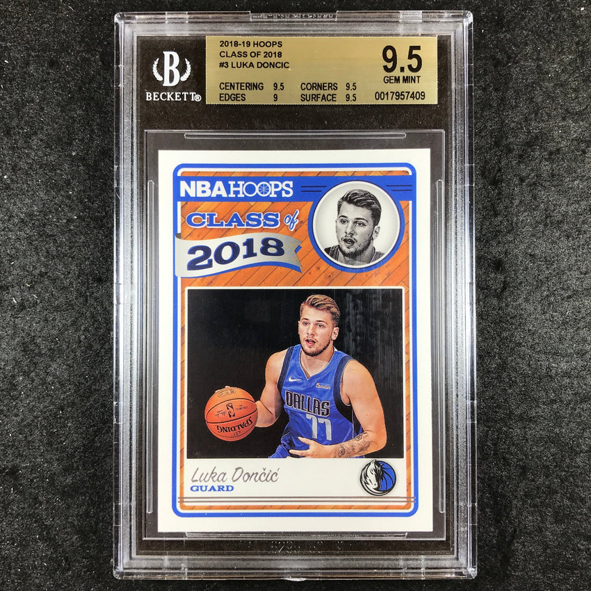 2018-19 Hoops LUKA DONCIC Class of 2018 Rookie #3 BGS 9.5 (409)
