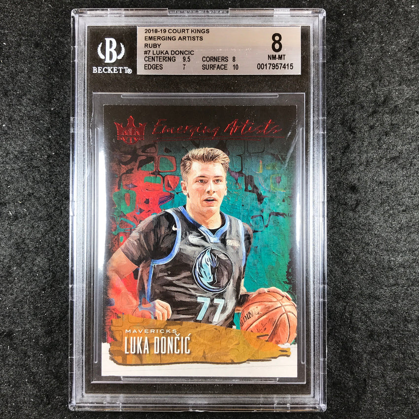 2018-19 Court Kings LUKA DONCIC Emerging Artists Ruby 10/99 BGS 8 (415)