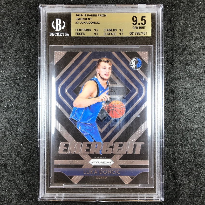 2018-19 Prizm LUKA DONCIC Emergent Rookie Base #3 BGS 9.5 (431)