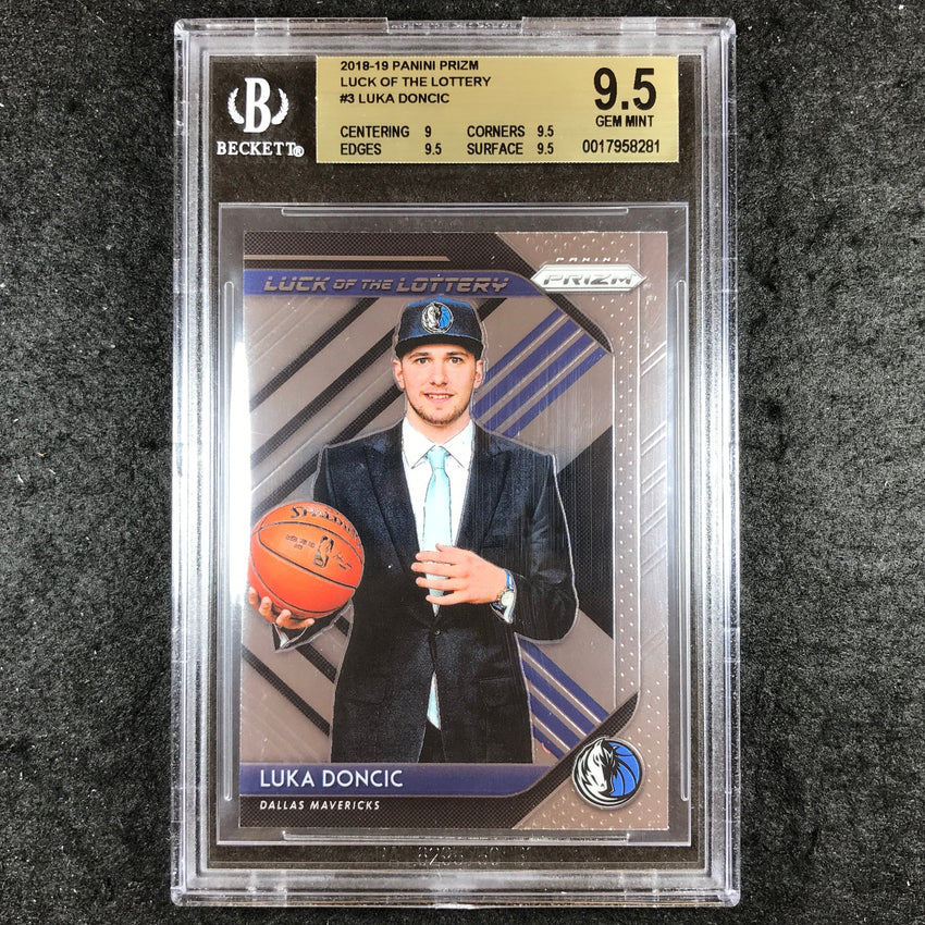 2018-19 Prizm LUKA DONCIC Luck of the Lottery Rookie #3 BGS 9.5 (281)