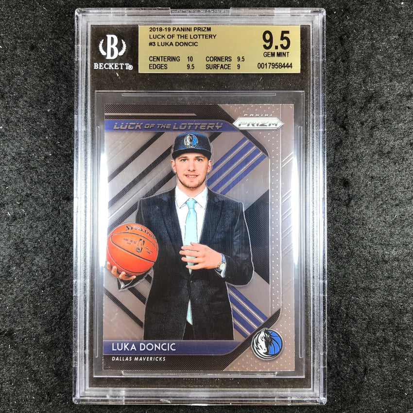 2018-19 Prizm LUKA DONCIC Luck of the Lottery Rookie #3 BGS 9.5 (444)