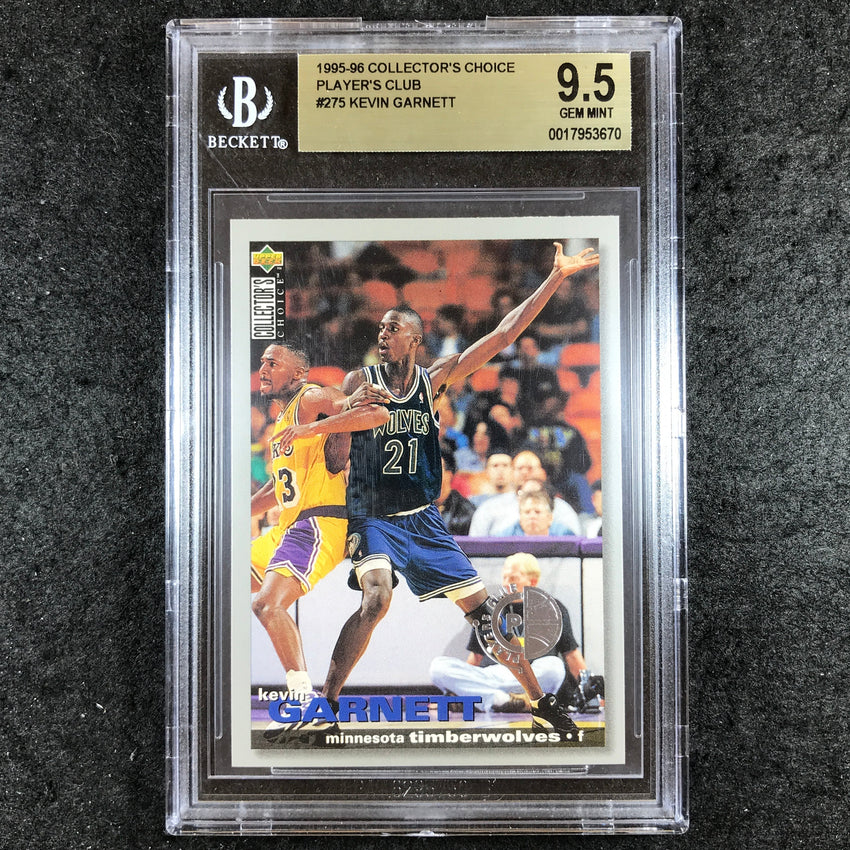1995-96 Collector's Choice KEVIN GARNETT Player's Club Rookie #275 BGS 9.5 (670)