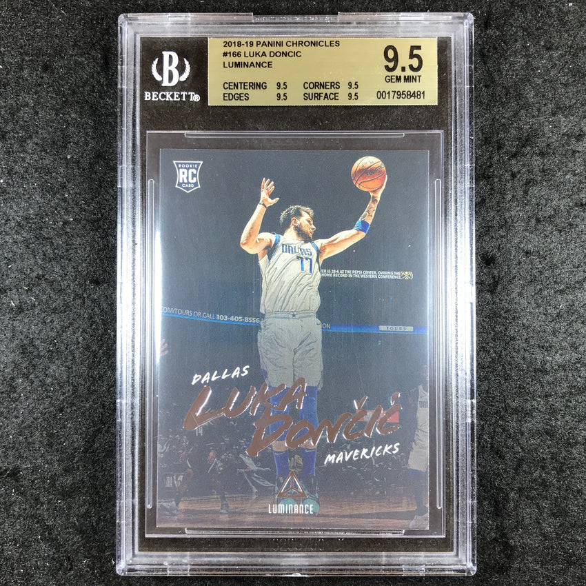 2018-19 Chronicles LUKA DONCIC Luminance Rookie #166 BGS 9.5 (481)