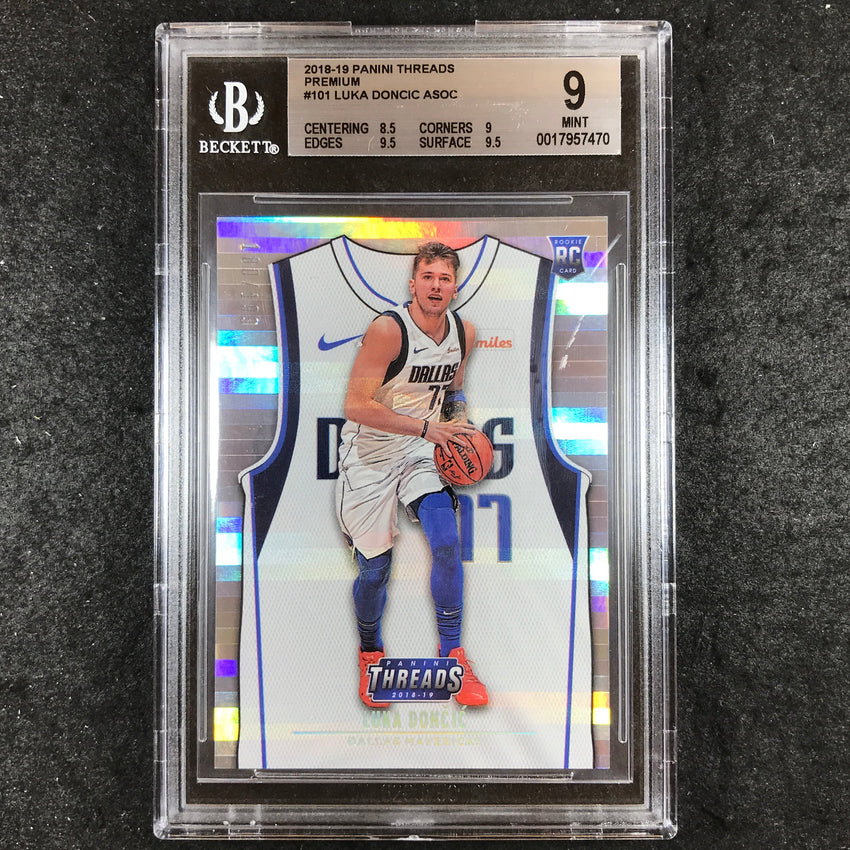 2018-19 Threads LUKA DONCIC Rookie Association Premium 180/199 #101 BGS 9 (470)