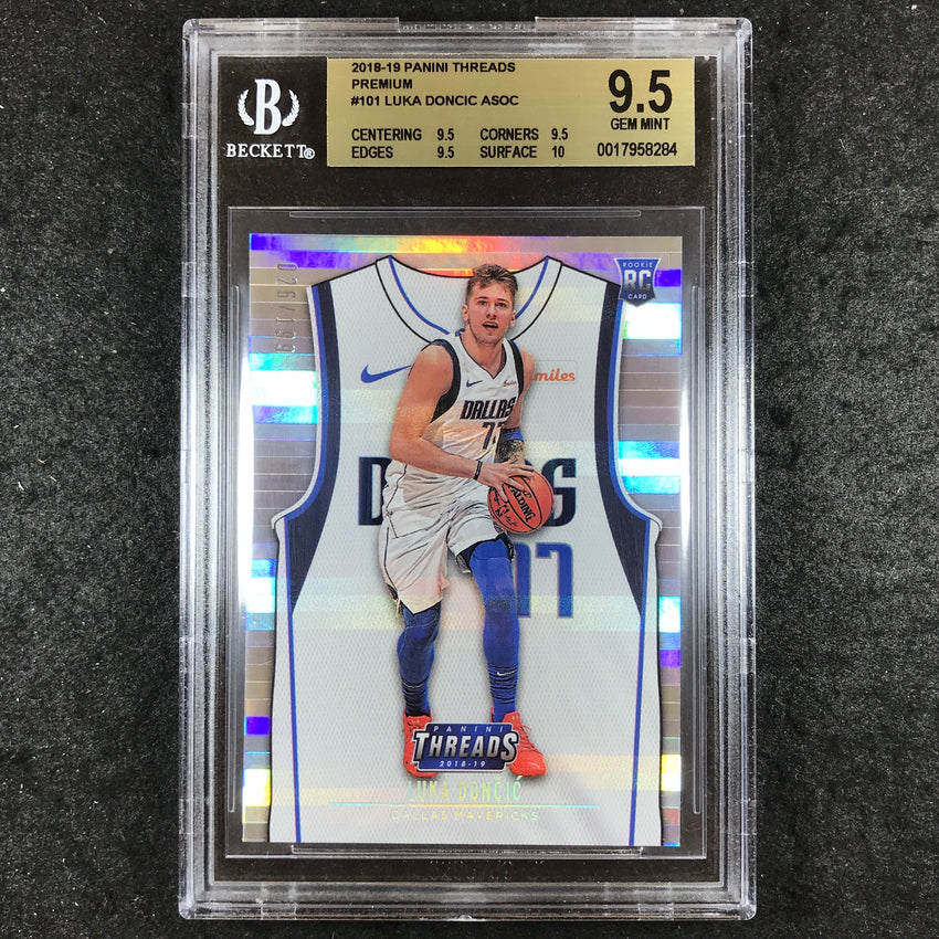 2018-19 Threads LUKA DONCIC Rookie Association Premium 26/199 #101 BGS 9.5 (284)