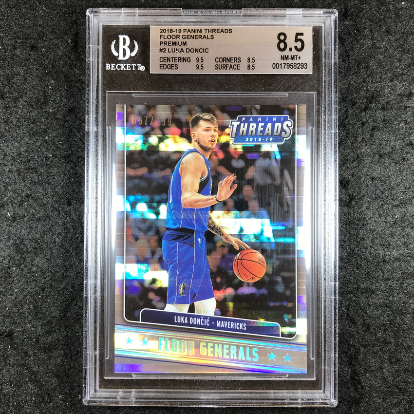 2018-19 Threads LUKA DONCIC Rookie Floor Generals Premium 97/199 BGS 8.5 (293)