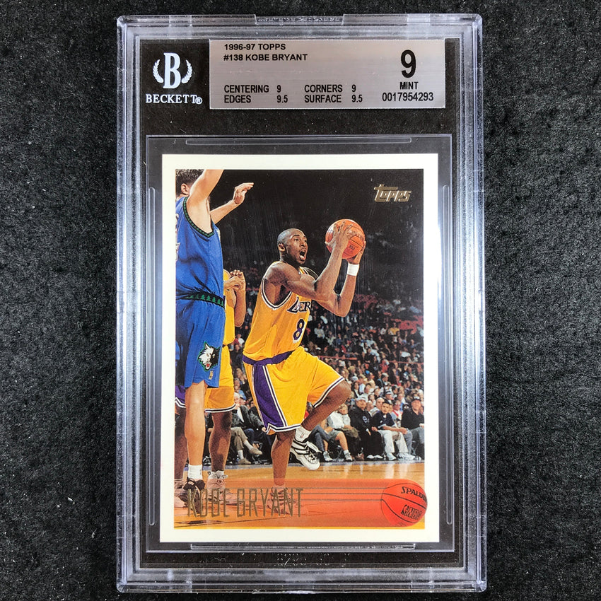 1996-97 Topps KOBE BRYANT Rookie #138 BGS 9 (293)