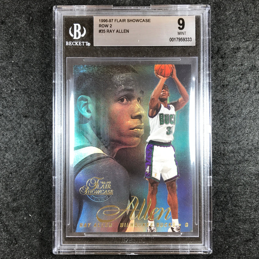1996-97 Flair Showcase RAY ALLEN Row 2 Rookie #35 BGS 9 (333)