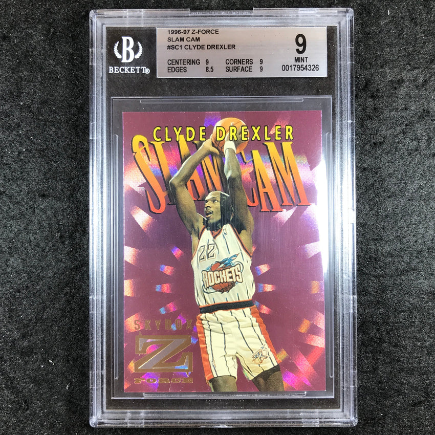 1996-97 Z-Force CLYDE DREXLER Slam Cam #SC1 BGS 9 (326)