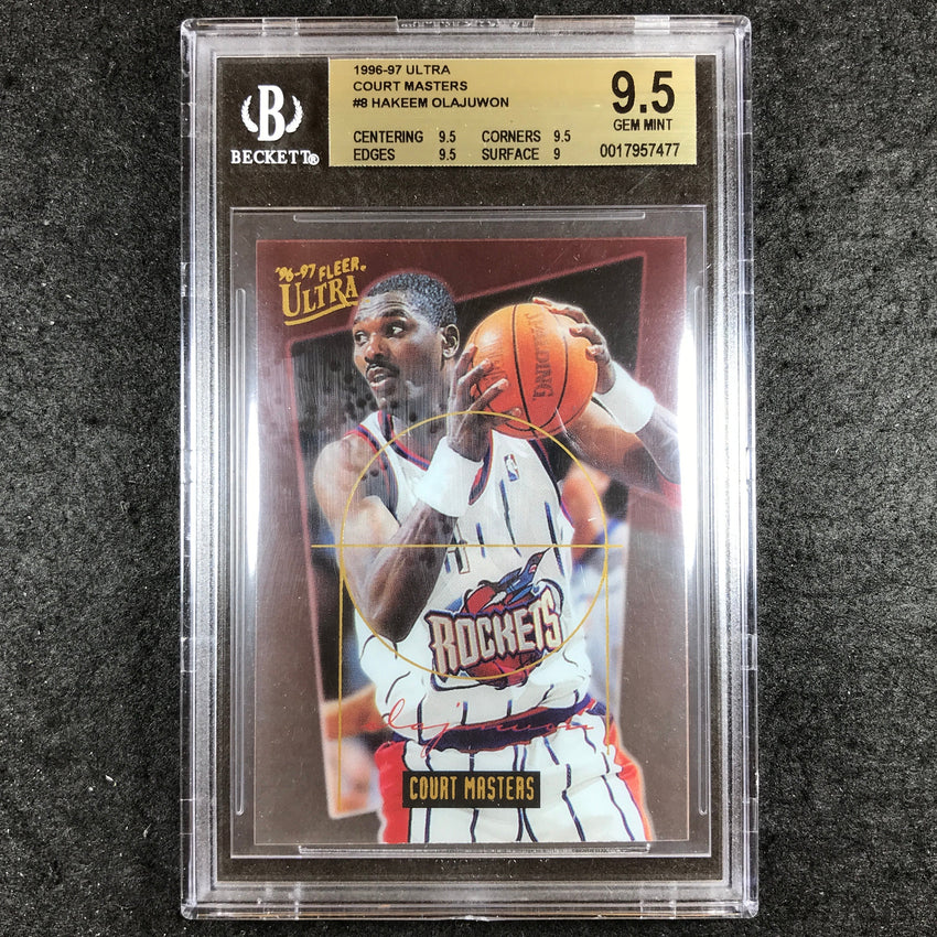 1996-97 Fleer Ultra HAKEEM OLAJUWON Court Masters #8 BGS 9.5 (477)