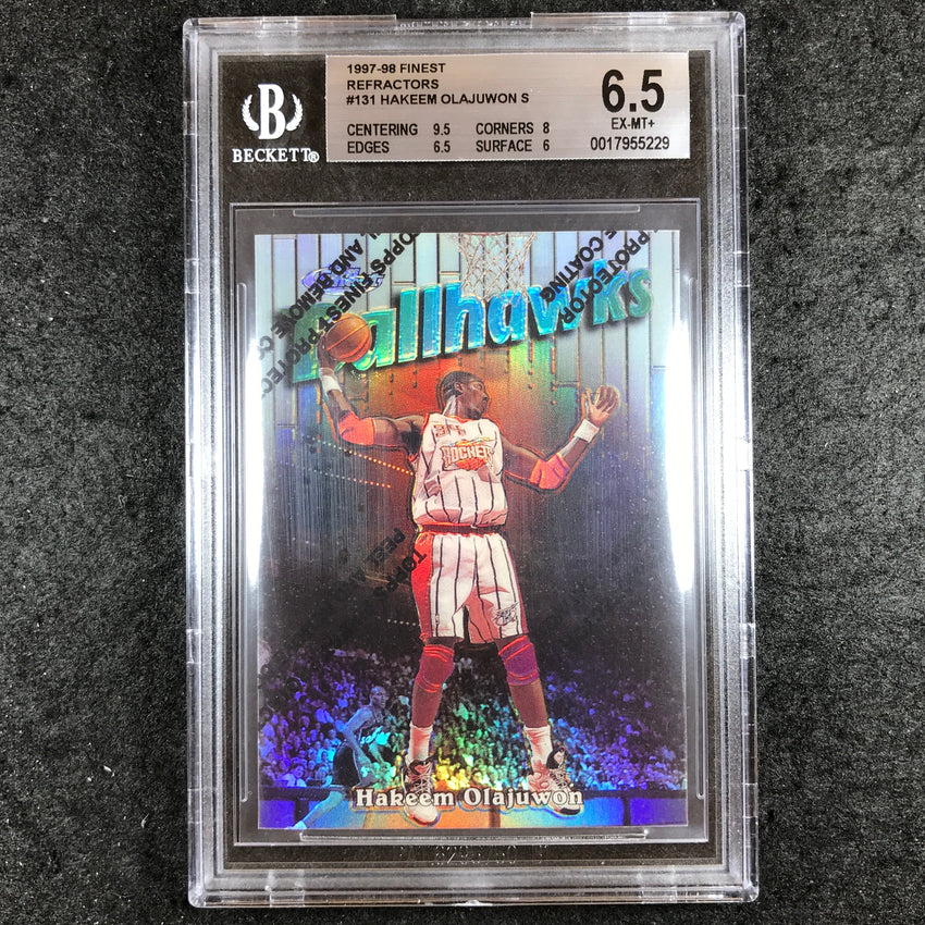 1997-98 Finest HAKEEM OLAJUWON Refractor 829/1090 #131 BGS 6.5 (229)