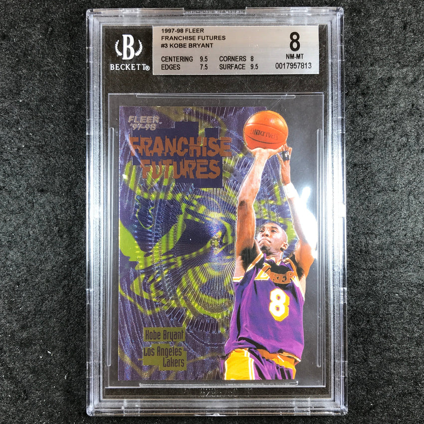 1997-98 Fleer KOBE BRYANT Franchise Futures #3 BGS 8 (813)