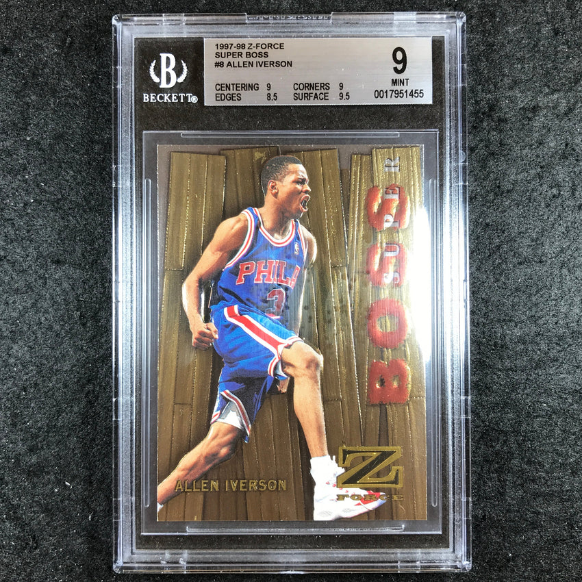 1997-98 Z-Force ALLEN IVERSON Super Boss #8 BGS 9 (455)