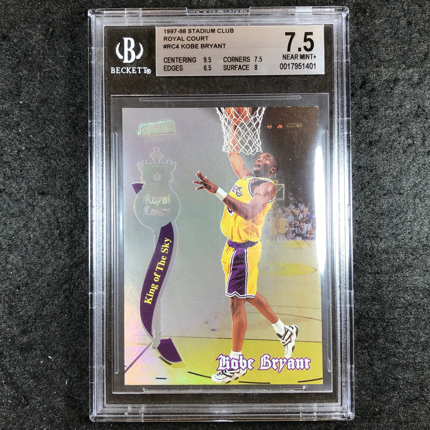 1997-98 Stadium Club KOBE BRYANT Royal Court #4 BGS 7.5 (401)