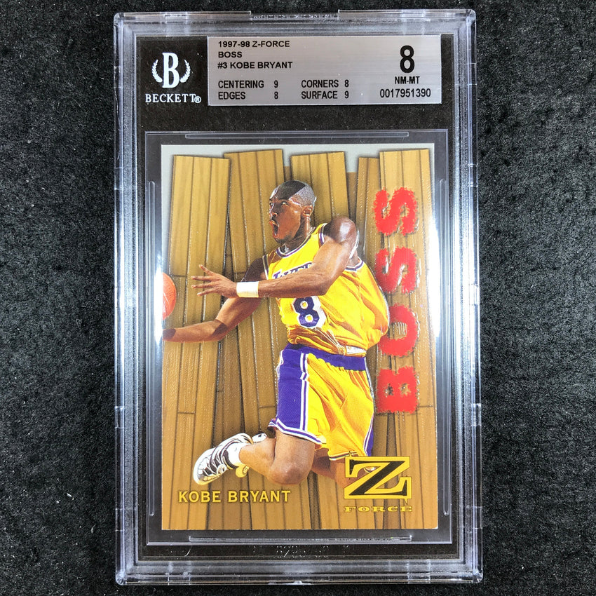 1997-98 Z-Force KOBE BRYANT Boss #3 BGS 8 (390)
