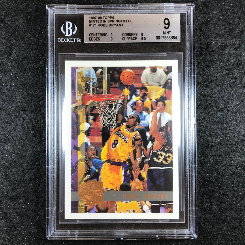 1997-98 Topps KOBE BRYANT Minted In Springfield #171 BGS 9 (864)