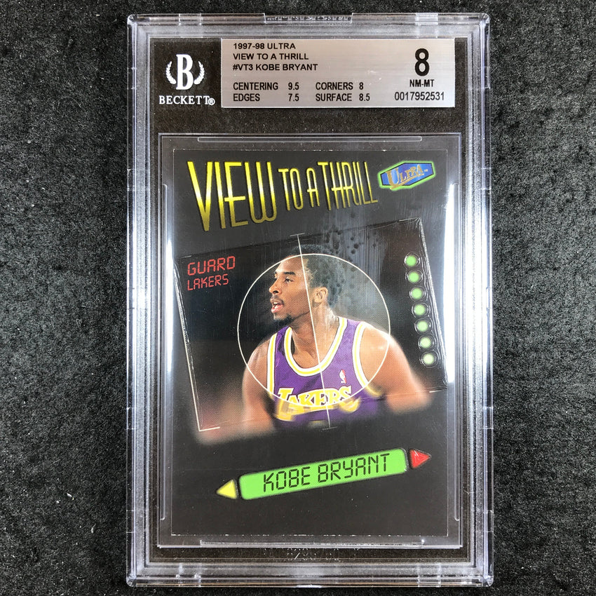 1997-98 Fleer Ultra KOBE BRYANT View To A Thrill #3 BGS 8 (531)