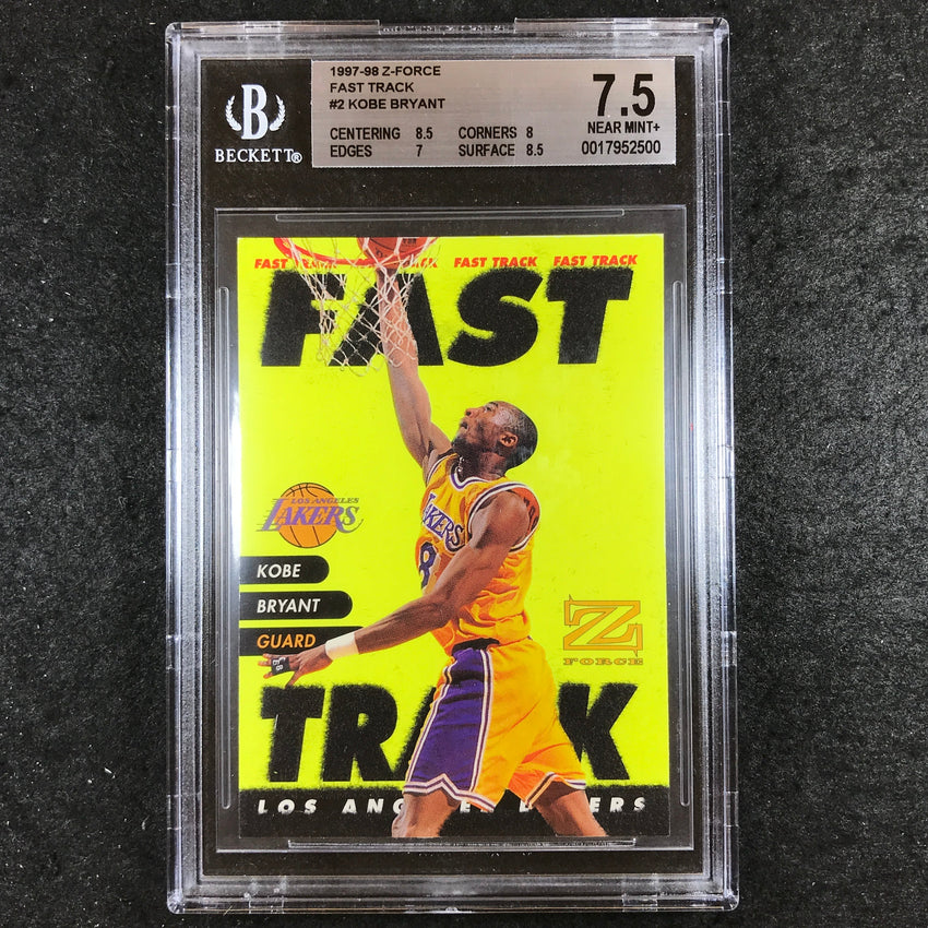 1997-98 Z-Force KOBE BRYANT Fast Track #2 BGS 7.5 (500)