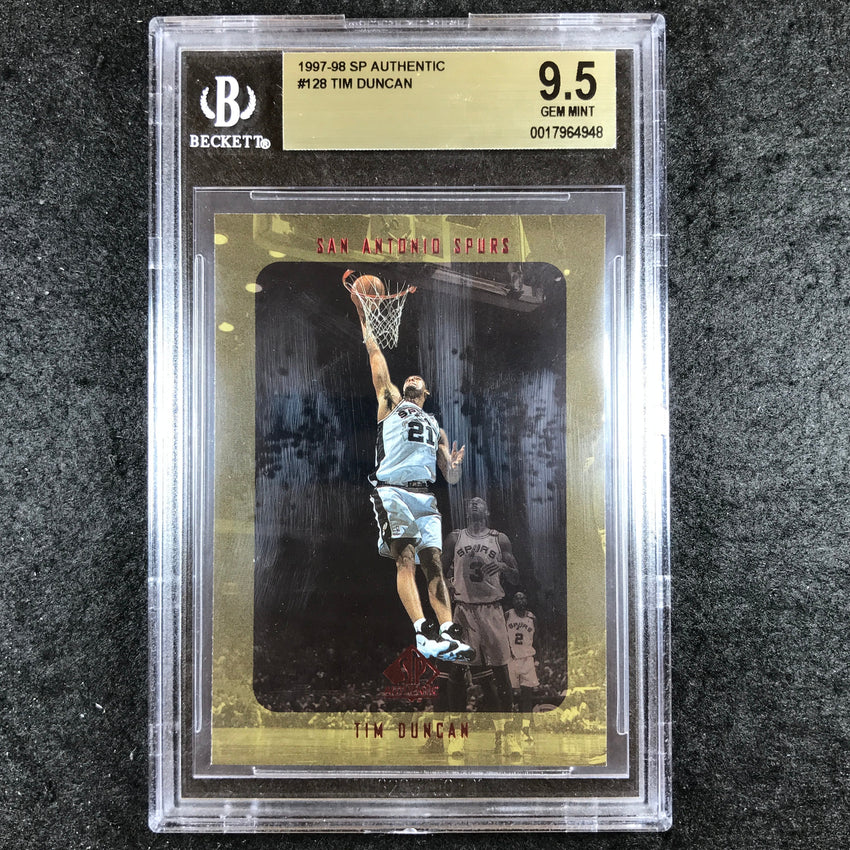 1997-98 SP Authentic TIM DUNCAN Rookie #128 BGS 9.5 (948)