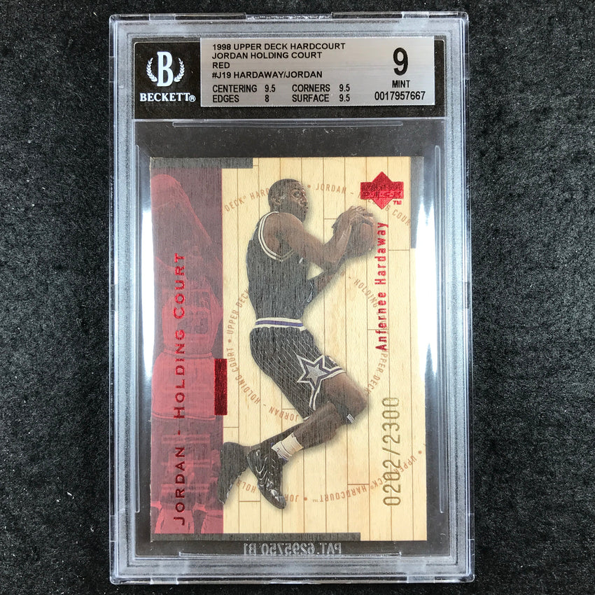 1998 UD Hardcourt MICHAEL JORDAN HARDAWAY Holding Court Red 202/2300 BGS 9 (667)