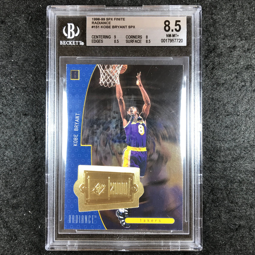 1998-99 SPX Finite KOBE BRYANT Radiance 510/2025 #151 BGS 8.5 (720)