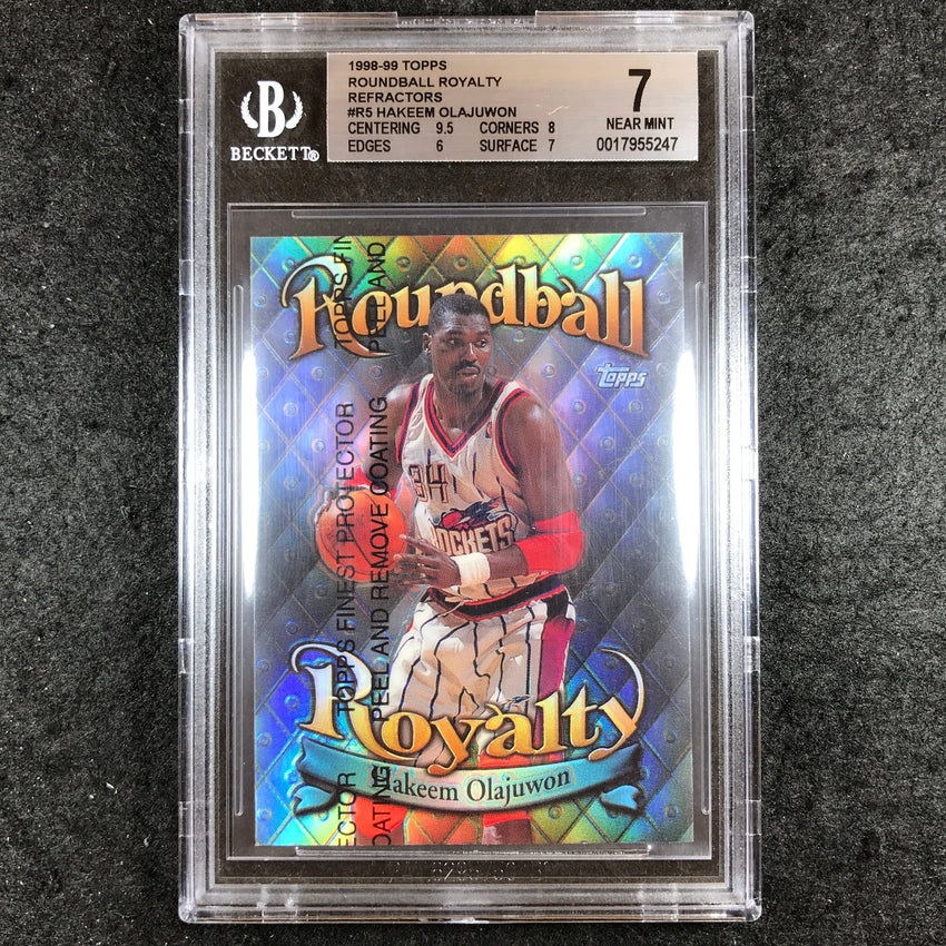 1998-99 Topps HAKEEM OLAJUWON Roundball Royalty Refractor #R5 BGS 7 (247)