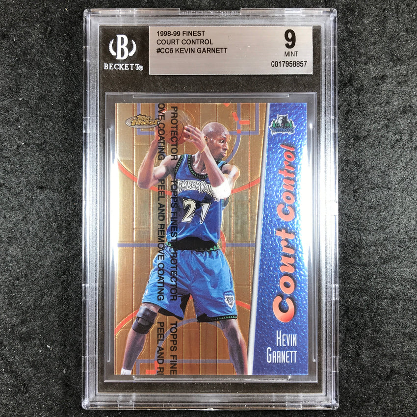 1998-99 Finest KEVIN GARNETT Court Control 473/750 #CC6 BGS 9 (857)