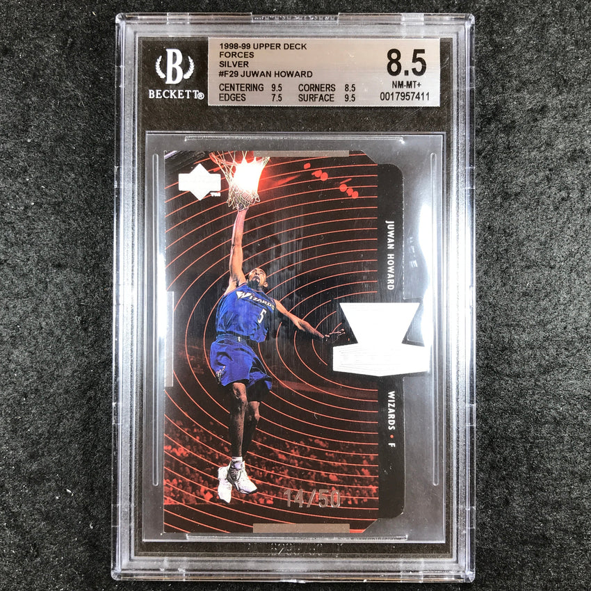 1998-99 Upper Deck JUWAN HOWARD Forces Silver 14/50 #F29 BGS 8.5 (411)