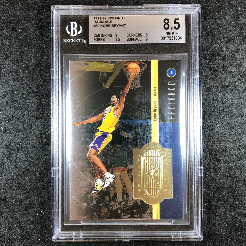 1998-99 SPX Finite KOBE BRYANT Radiance 4315/5000 #50 BGS 8.5 (604)