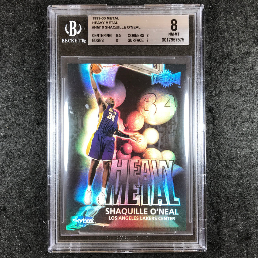 1999-00 Metal SHAQUILLE O'NEAL Heavy Metal #HM10 BGS 8 (575)