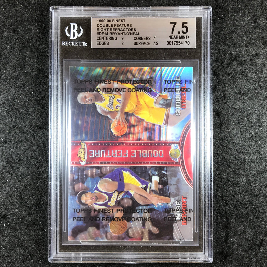 1999-00 Topps Finest BRYANT O'NEAL Double Feature Refractor #14 BGS 7.5 (170)