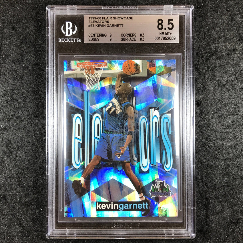 1999-00 Flair Showcase KEVIN GARNETT Elevators #8 BGS 8.5 (059)