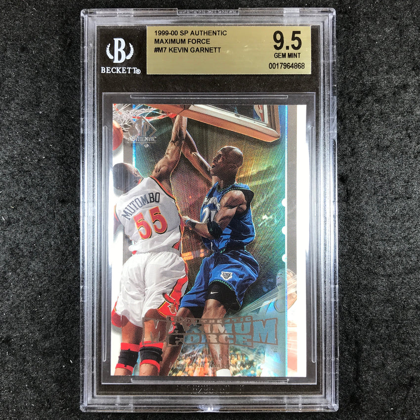 1999-00 SP Authentic KEVIN GARNETT Maxiumum Force #M7 BGS 9.5 (868)
