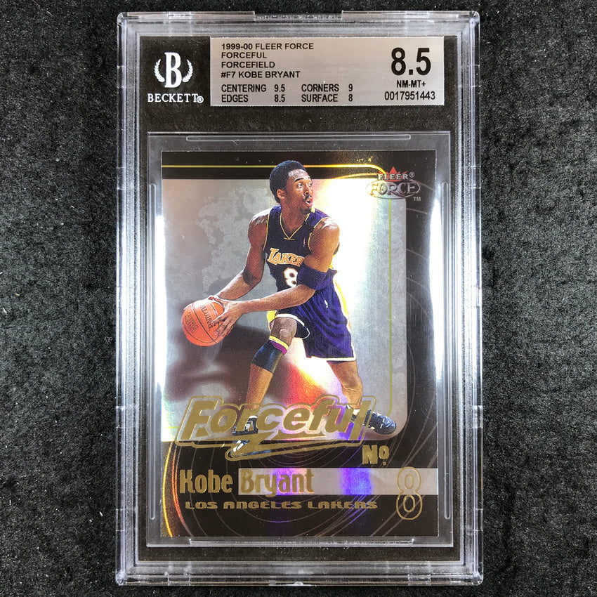 1999-00 Fleer Force KOBE BRYANT Forceful Forcefield #F7 BGS 8.5 (443)