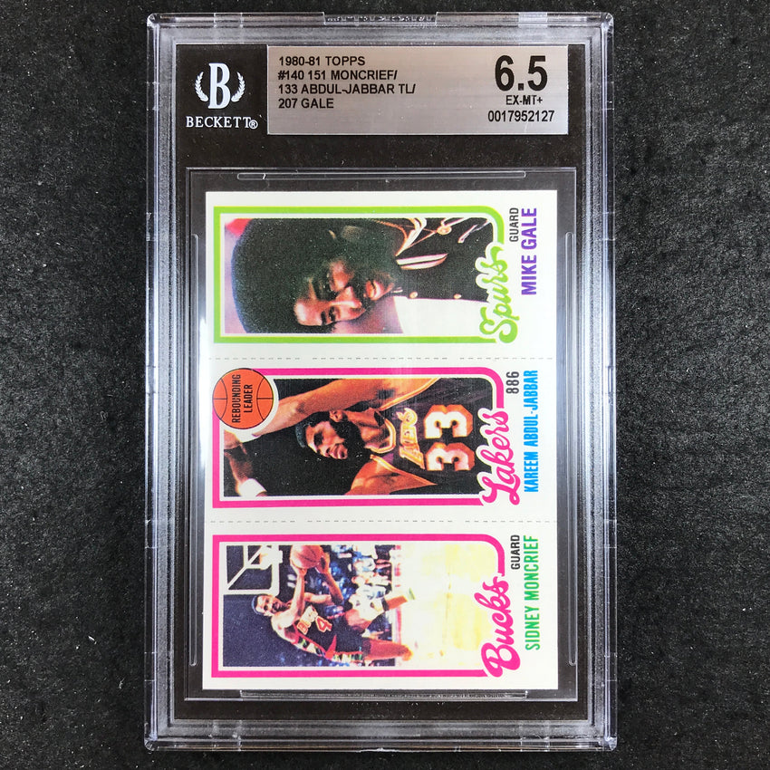 1980-81 Topps MONCRIEF ABDUL-JABBAR MIKE GALE #151 #133 #207 BGS 6.5 (127)